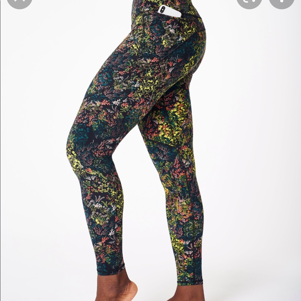 SWEATY BETTY Power 7/8 Workout Leggings Floral